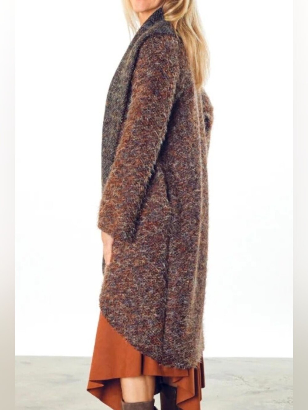 Bryn Walker Wrap Coat Marrone Isle Of Skye